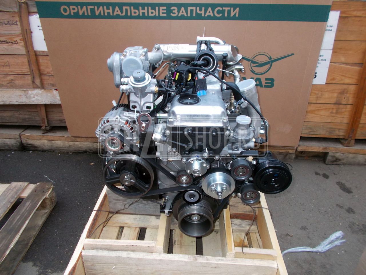 Двигатель ЗМЗ-51432.10 ДИЗЕЛЬ УАЗ HUNTER, Евро-4 (с мая 2012; с насосом ГУР; генератор 80А) ## / 51432.1000400-20